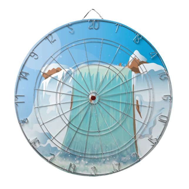Arctic Ice Waterfall Dartboard (Front)