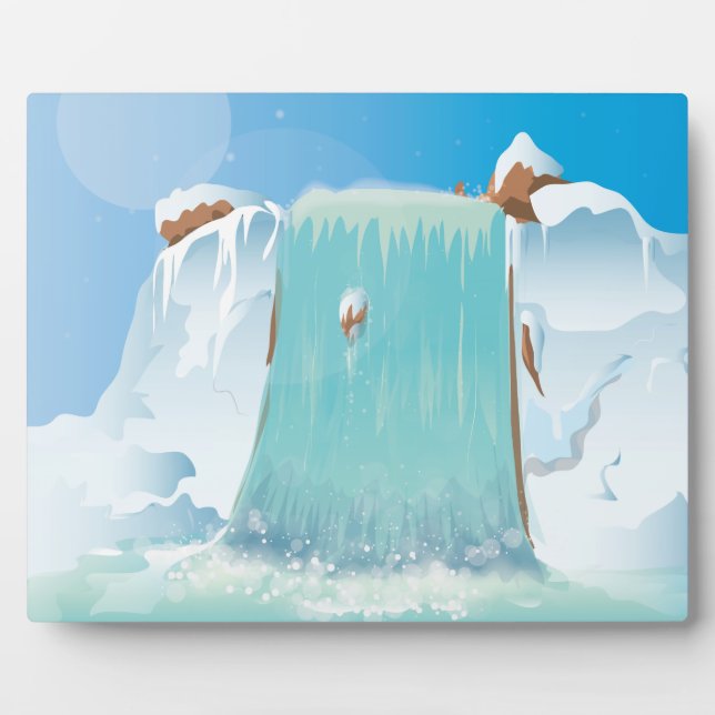 Arctic Ice Waterfall Plaque (Front)