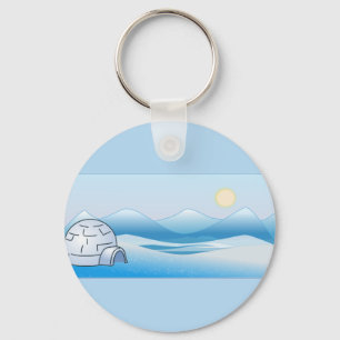 Arctic Igloo Blue Keychains