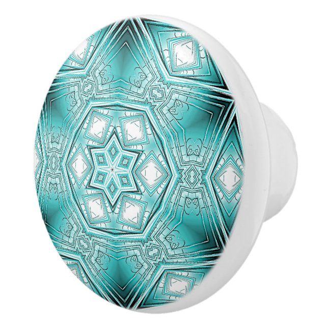 Arctic Kaleidoscope  Ceramic Knob (Right)