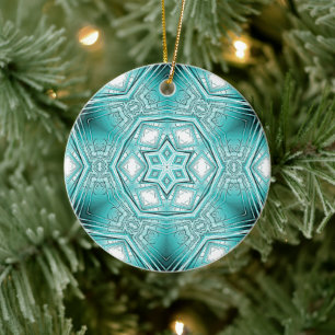 Arctic Kaleidoscope Ceramic Tree Decoration