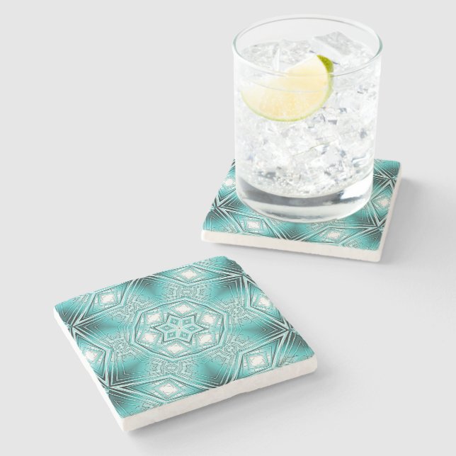 Arctic Kaleidoscope  Stone Coaster (Side)