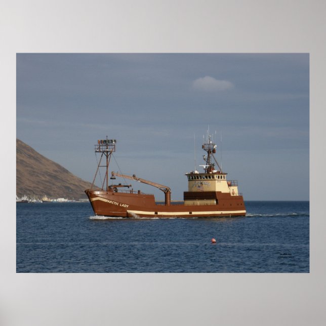 Arctic Lady, Crab Boat in Dutch Harbor, AK Poster (Front)
