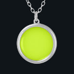 Arctic lime (solid colour)  silver plated necklace<br><div class="desc">Arctic lime (solid colour)</div>