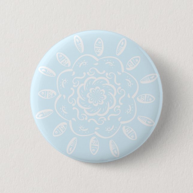 Arctic Mandala 6 Cm Round Badge (Front)