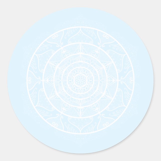 Arctic Mandala Classic Round Sticker (Front)