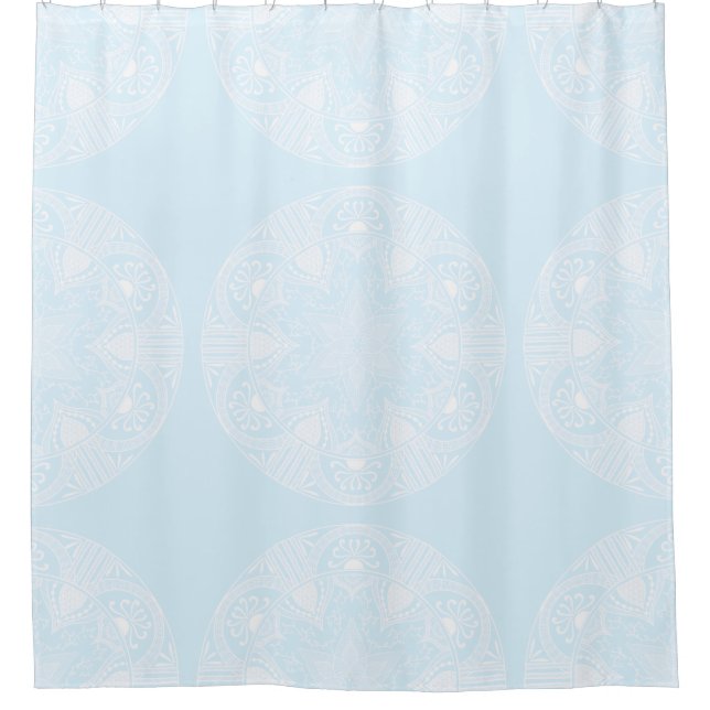 Arctic Mandala Shower Curtain (Front)
