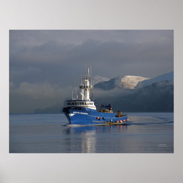 Arctic Mariner, Crab Boat in Dutch Harbour, Alaska Poster (Front)