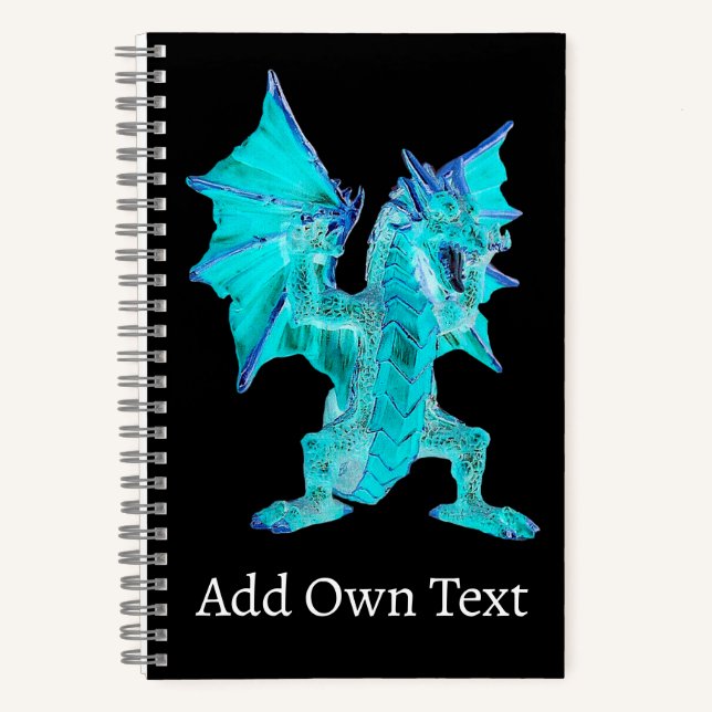 Arctic Mist Fantasy Dragon Serpent Luminous Water  Notebook (Front)