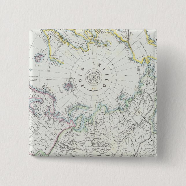 Arctic, Northern Hemisphere 15 Cm Square Badge (Front)