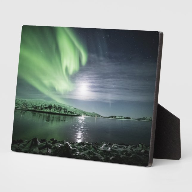 Arctic Northern Lights Photo Plaque (Side)