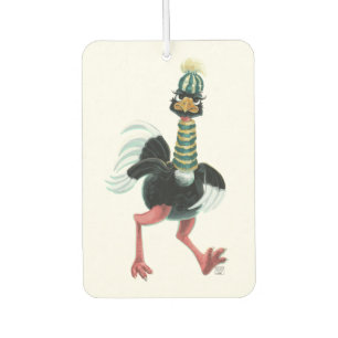 Arctic Ostrich on the Run Car Air Freshener