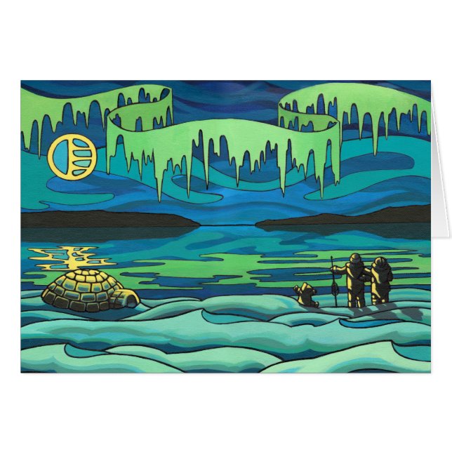 Arctic Painting Blank Card Beautiful Print Cards (Front Horizontal)