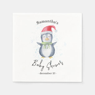 Arctic Penguin - baby shower Napkin