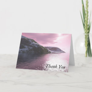 Arctic Pink Sunrise Thank You Note by Tamara Ward Card