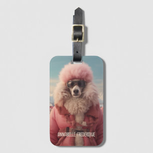 Arctic Poodle Luggage Tag