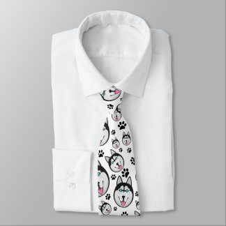 Arctic Puppy Siberian Husky Big Sled Dog Tie