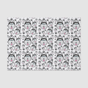Arctic Puppy Siberian Husky Big Sled Dog Tissue Paper