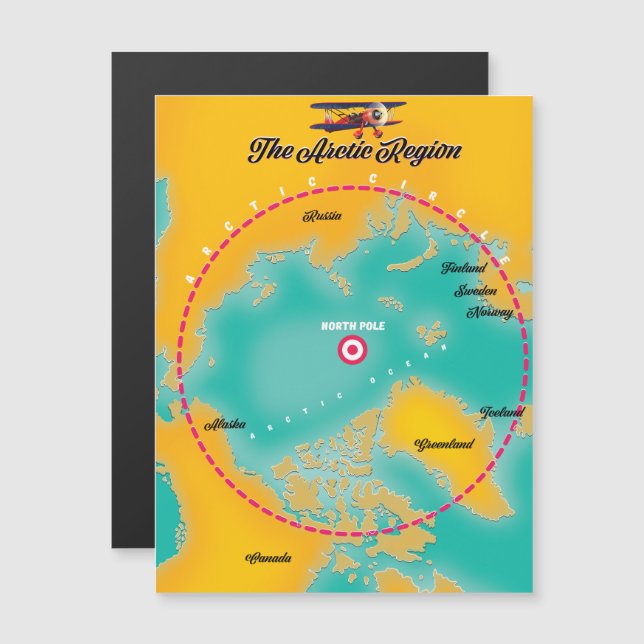 Arctic Region north pole map (Front/Back)