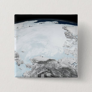 Arctic sea ice 2 15 cm square badge