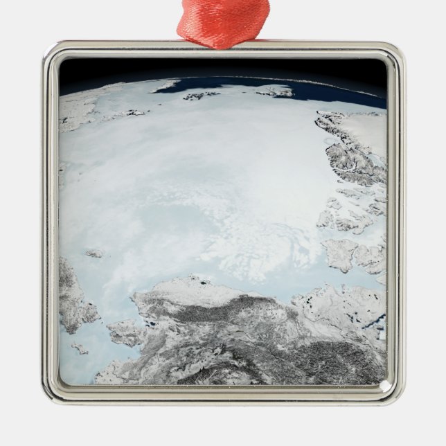Arctic sea ice 2 metal tree decoration (Front)