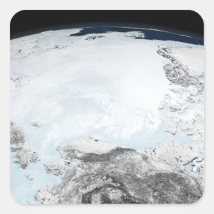 Arctic sea ice 2 square sticker