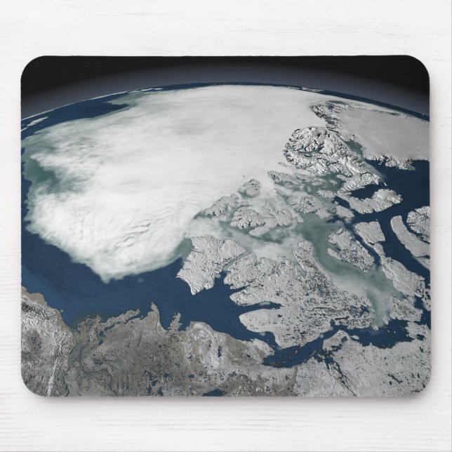 Arctic sea ice above North America Mouse Mat (Front)