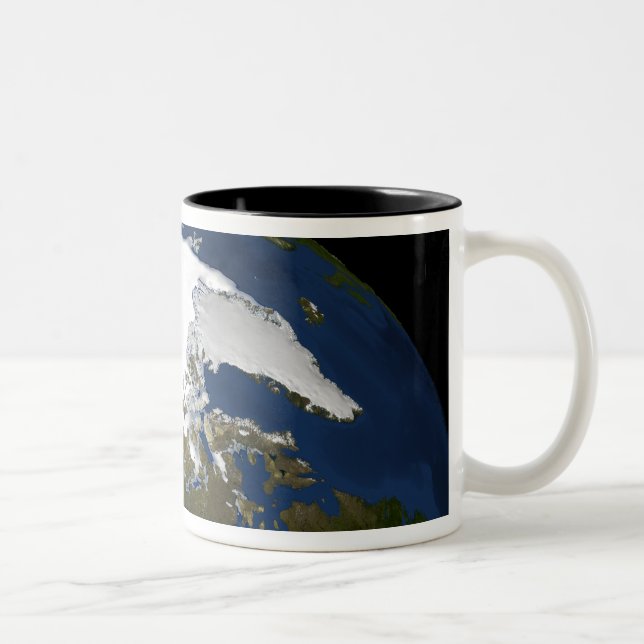 Arctic sea ice in 2005 Two-Tone coffee mug (Right)