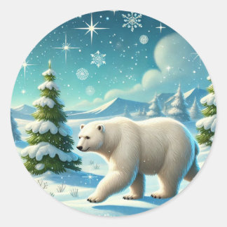 "Arctic Serenity" Classic Round Sticker