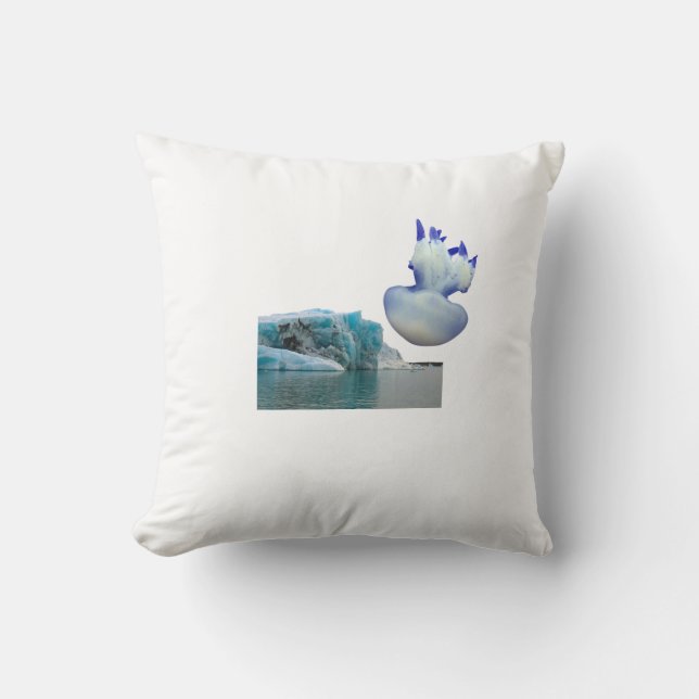  Arctic Serenity Pillow – Iceberg and Jellyfish Na (Front)