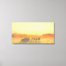 Arctic Sledge Expedition Midnight Sun Lithograph