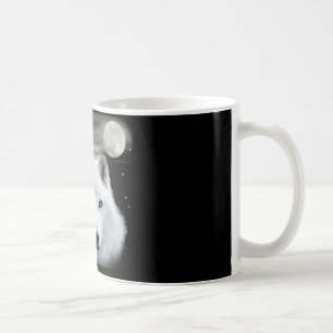 arctic snow wolf coffee mug