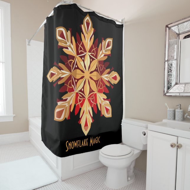 Arctic Sparkle Shower Curtain (In Situ)