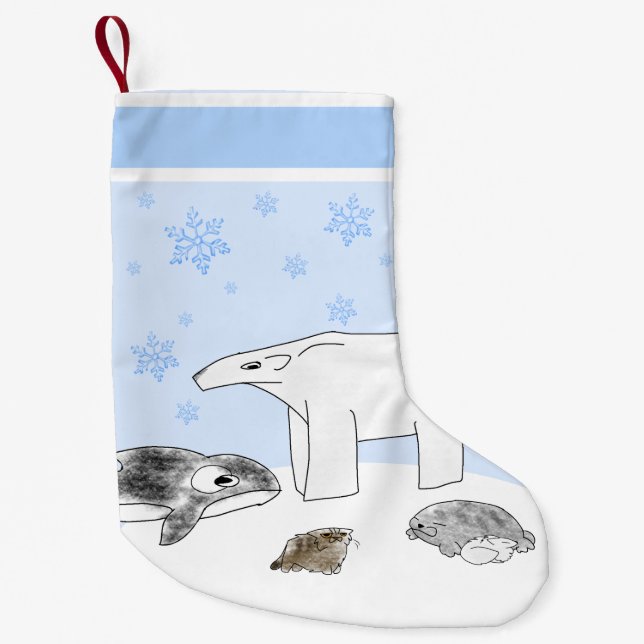 Arctic Storybook Friends Christmas Stocking (Front)