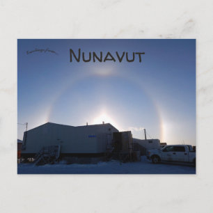 Arctic Sundogs in Anviat Nunavut Canada Postcard