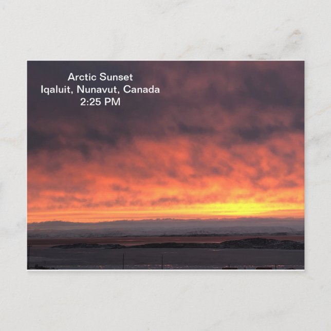 Arctic Sunset Postcard (Front)