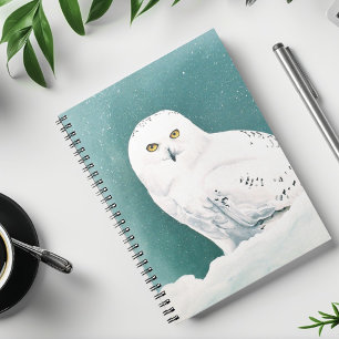 Arctic Teal Snowy Owl Notebook
