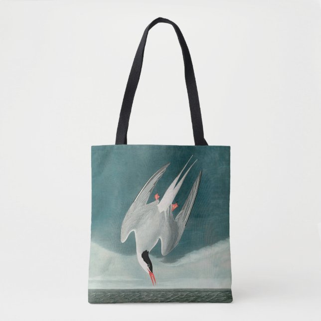 Arctic Tern Audubon Bird Wildlife Painting Tote Bag (Front)