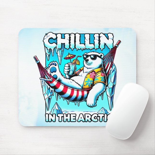 Arctic Vacation Mouse Mat (With Mouse)