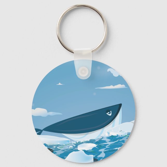 Arctic Whale Key Ring (Front)
