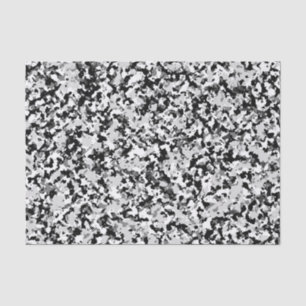 Arctic White Grey Black Camo Camouflage Party Tissue Paper
