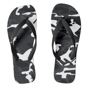 Arctic White Highlights Camo Flip Flops