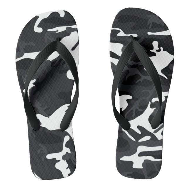 Arctic White Highlights Camo Flip Flops (Footbed)