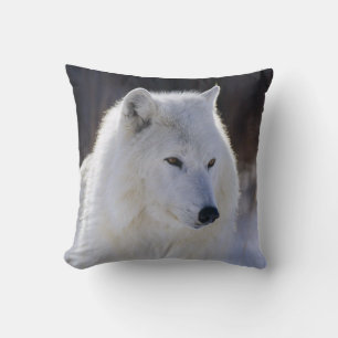 Arctic White Wolf Pillow
