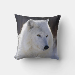 Arctic White Wolf Pillow