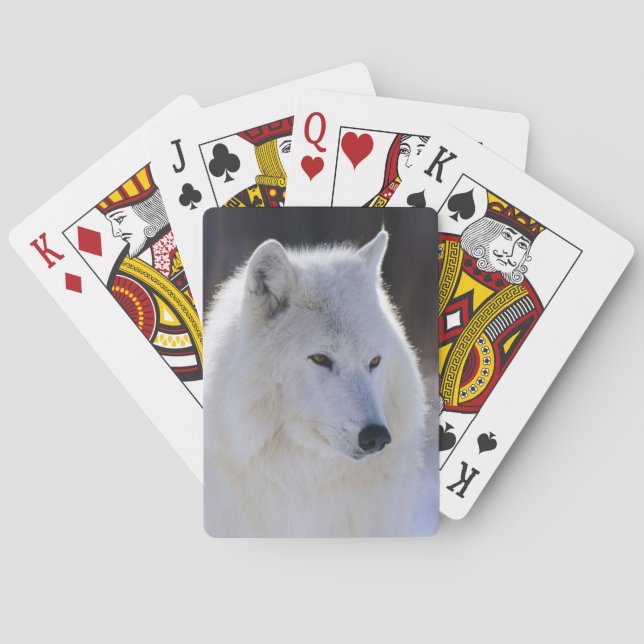 Arctic White Wolf Playing Cards (Back)