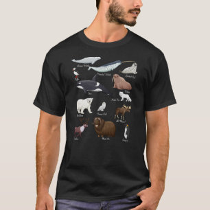 Arctic Wildlife Tundra Ecosystem Animal Names For  T-Shirt