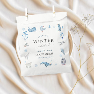 Arctic Winter Onederland 1st Birthday Thank You    Favour Bags