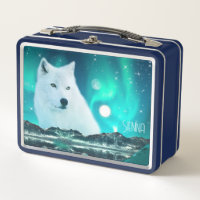 Arctic wolf and magical night Personalized