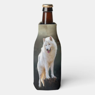 Arctic wolf bottle cooler